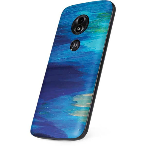 Etta Vee Ocean Blue Brush Stroke Moto E5 Play Skin